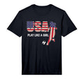 Usa Play Like Patriotic Soccer Team T-Shirt - Minimalist Print for Adults - T-Shirt, Sweatshirt, Hoodie