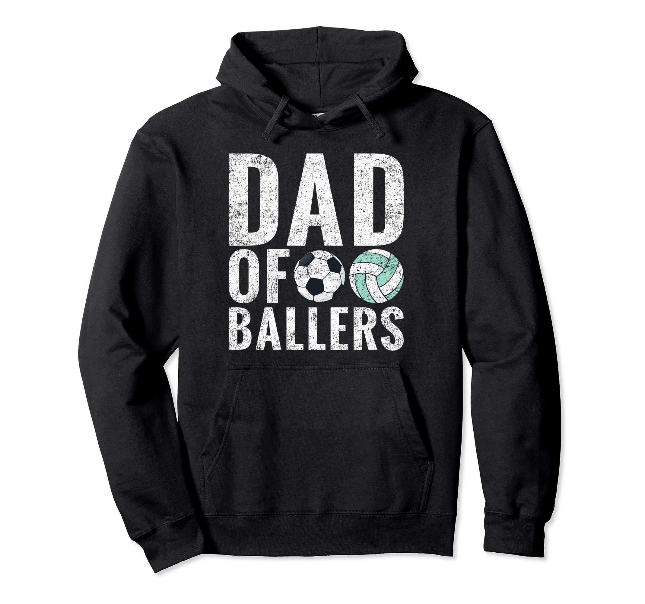 Dad Ballers Funny Soccer Volleyball Hoodie - Custom Art Print Men Women - T-Shirt, Sweatshirt, Hoodie