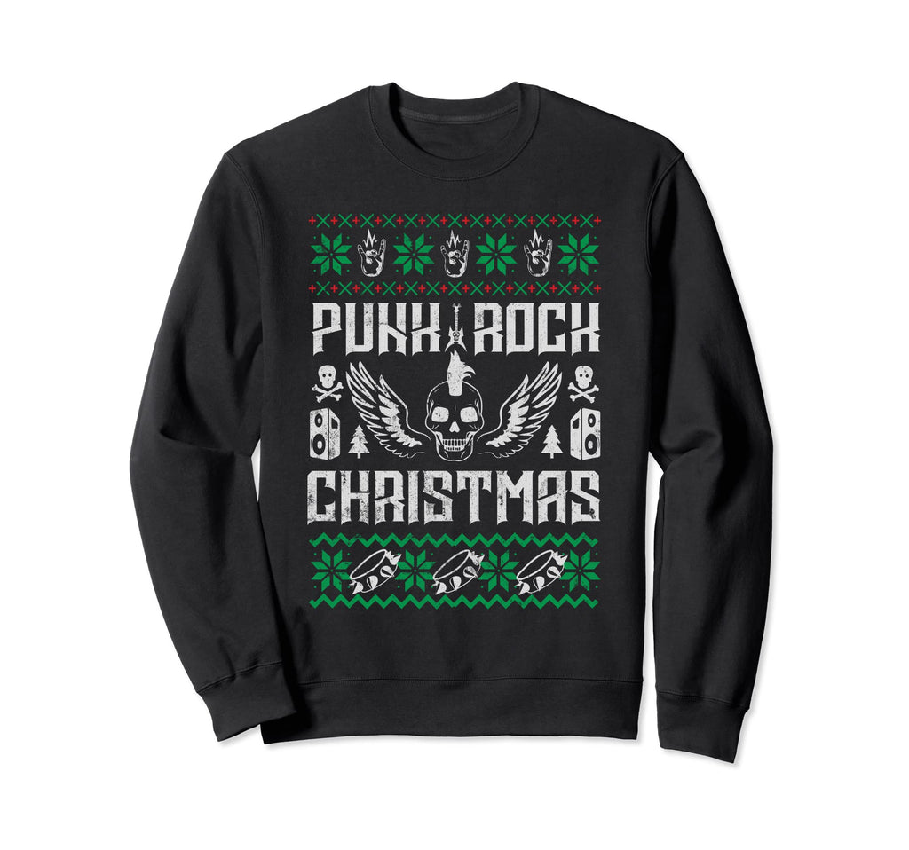 Punk Rock Ugly Grunge Holiday Sweatshirt - Fun Novelty Design for Adults - T-Shirt, Sweatshirt, Hoodie