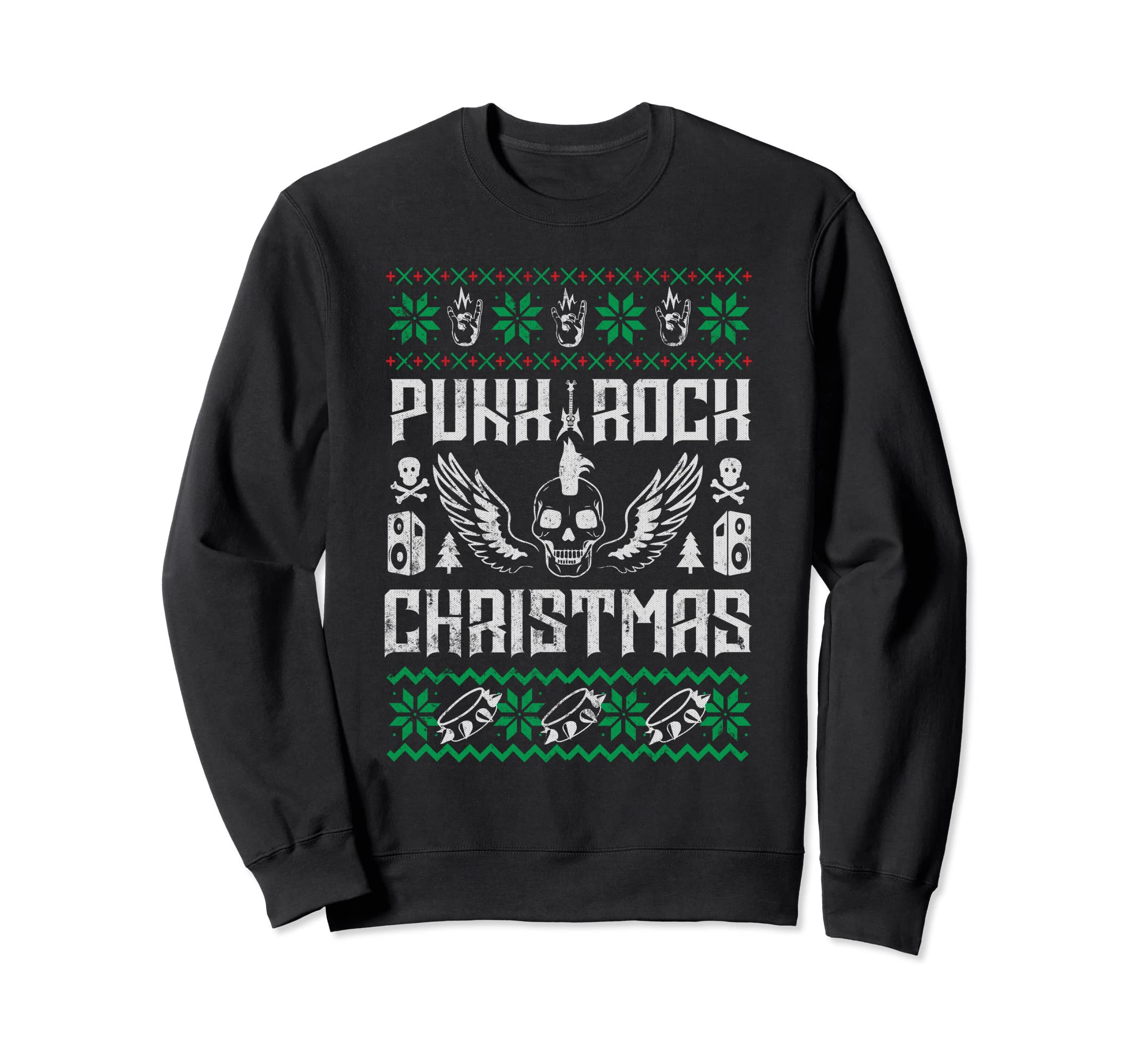 Punk Rock Ugly Grunge Holiday Sweatshirt - Fun Novelty Design for Adults - T-Shirt, Sweatshirt, Hoodie