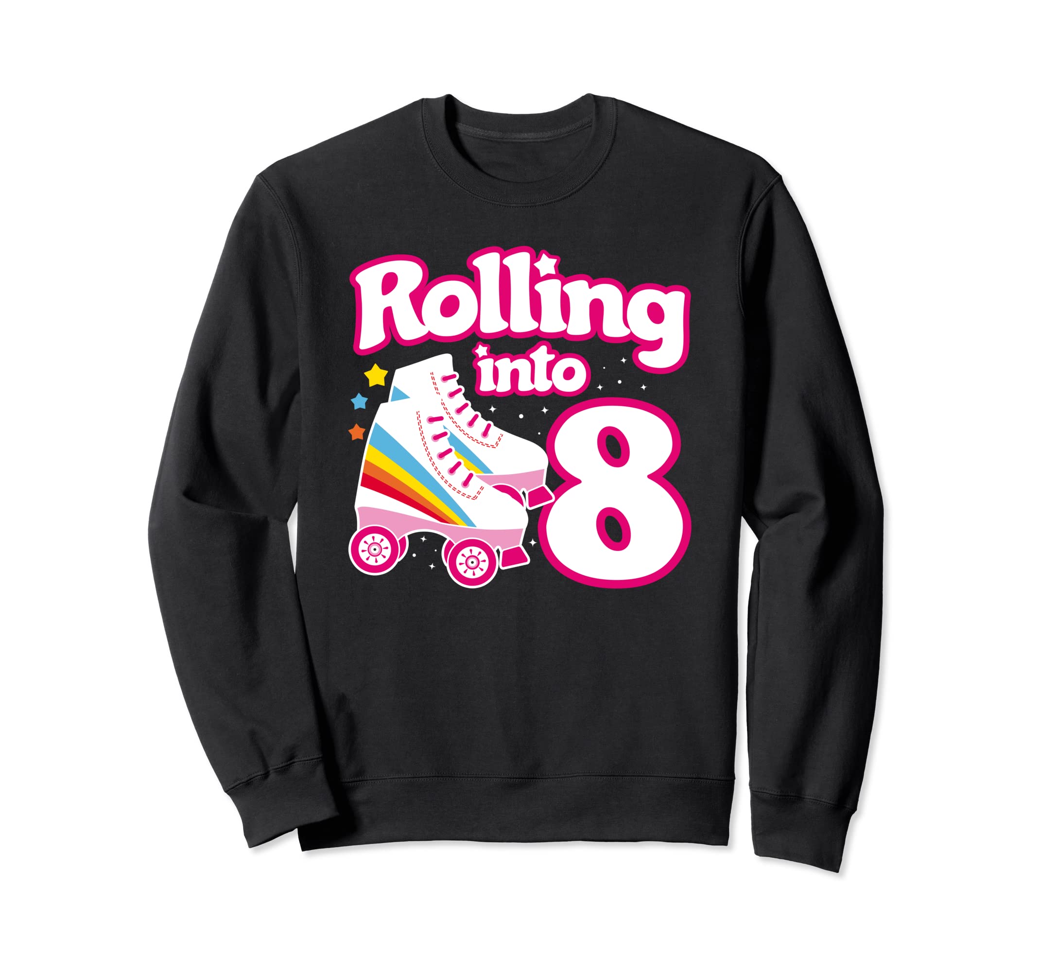 Skate Party 8Th Birthday Roller Sweatshirt - Novelty Apparel for Adults - T-Shirt, Sweatshirt, Hoodie