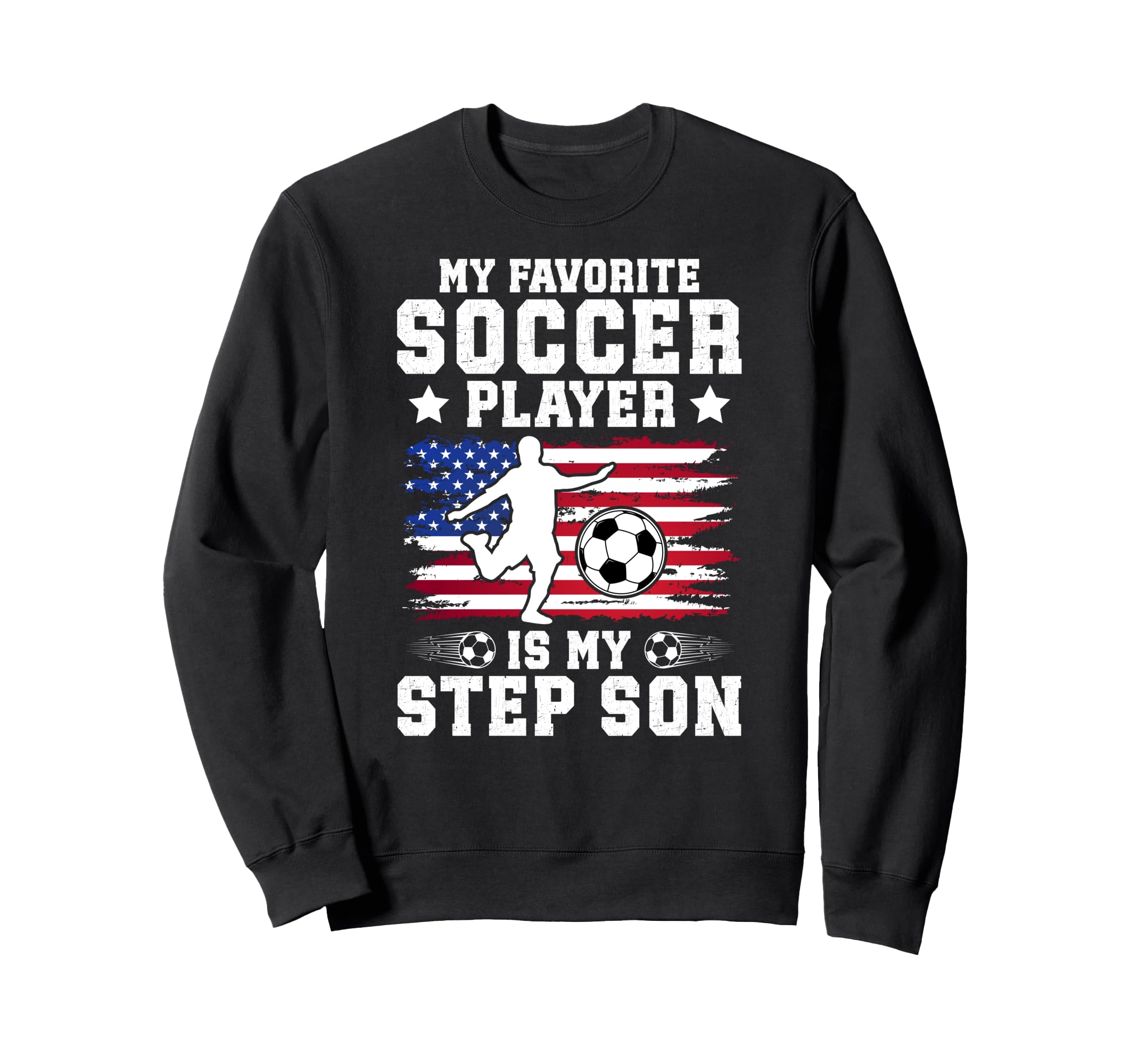 Proud Soccer Step Dad Soccer Player Sweatshirt - Minimalist Print Unisex - T-Shirt, Sweatshirt, Hoodie