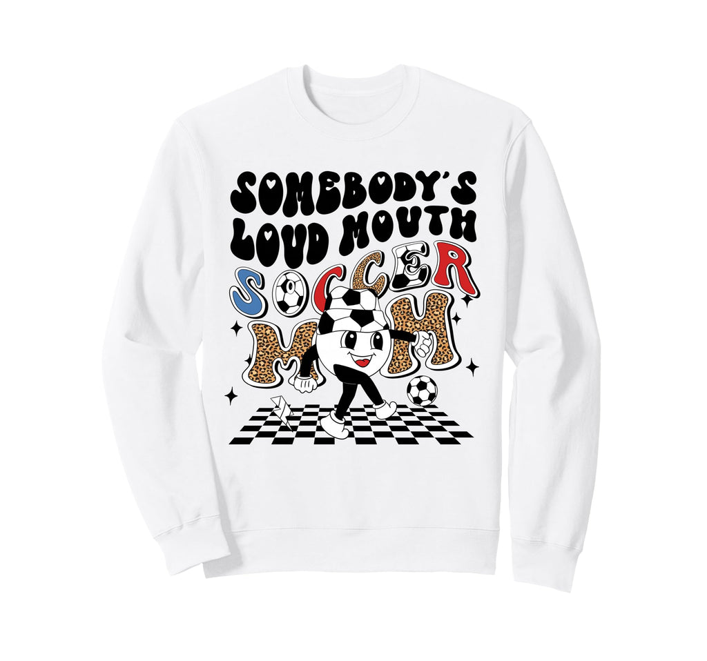 Soccer Mom Leopard Ball Sweatshirt - Casual Everyday Wear Men Women - T-Shirt, Sweatshirt, Hoodie