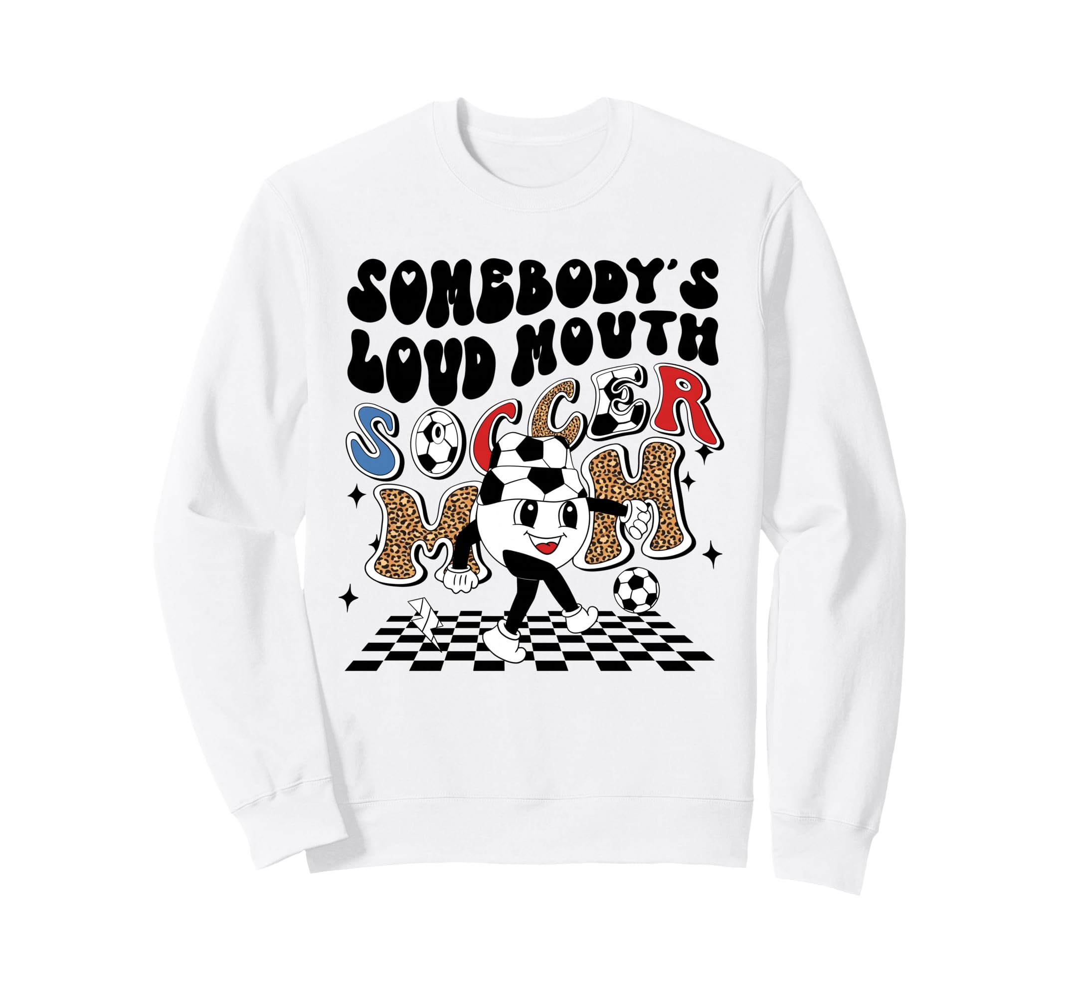 Soccer Mom Leopard Ball Sweatshirt - Casual Everyday Wear Men Women - T-Shirt, Sweatshirt, Hoodie