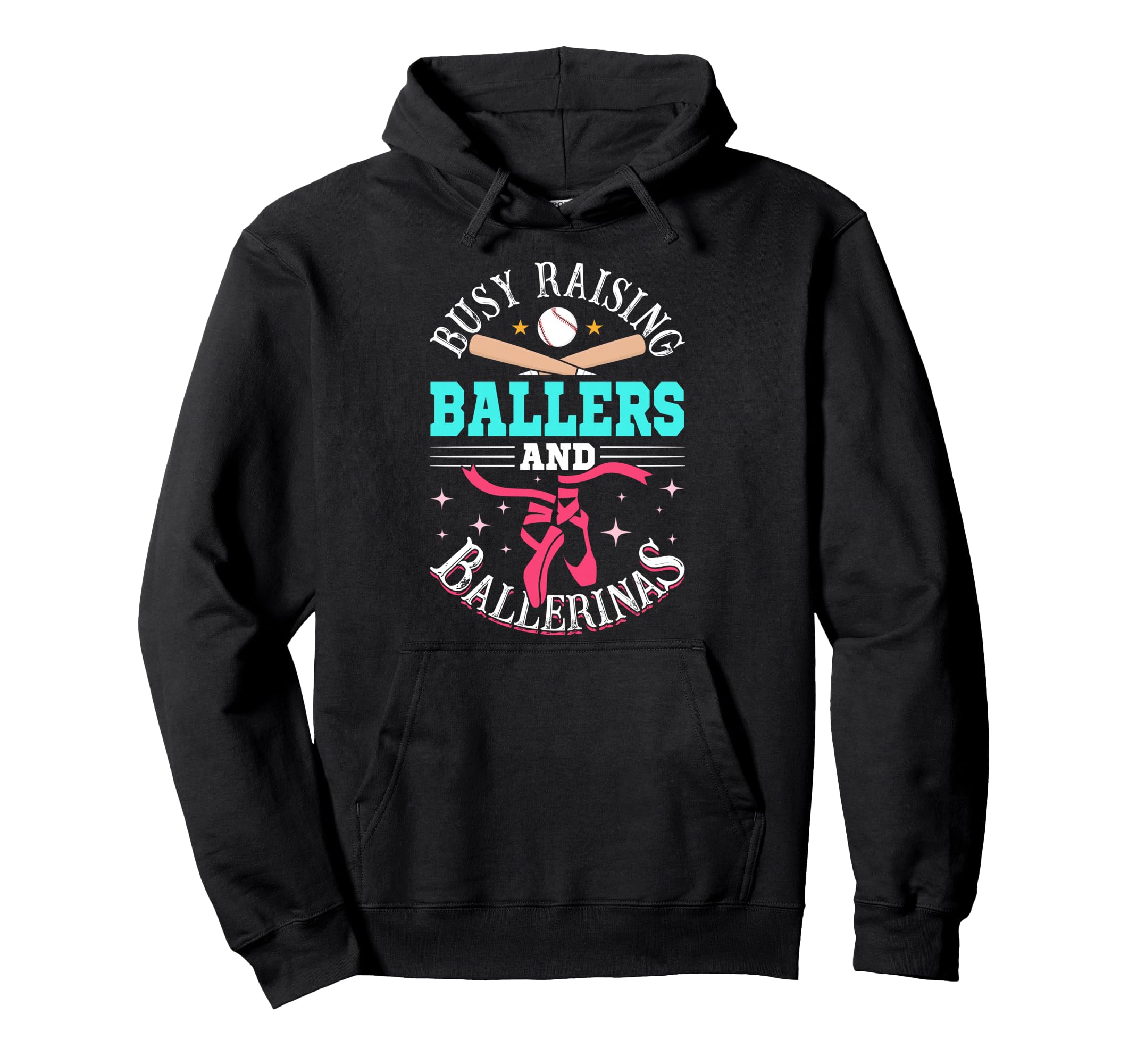 Baseball Dance Mom Busy Raising Ballers Hoodie - Trendy Graphic for Adults - T-Shirt, Sweatshirt, Hoodie