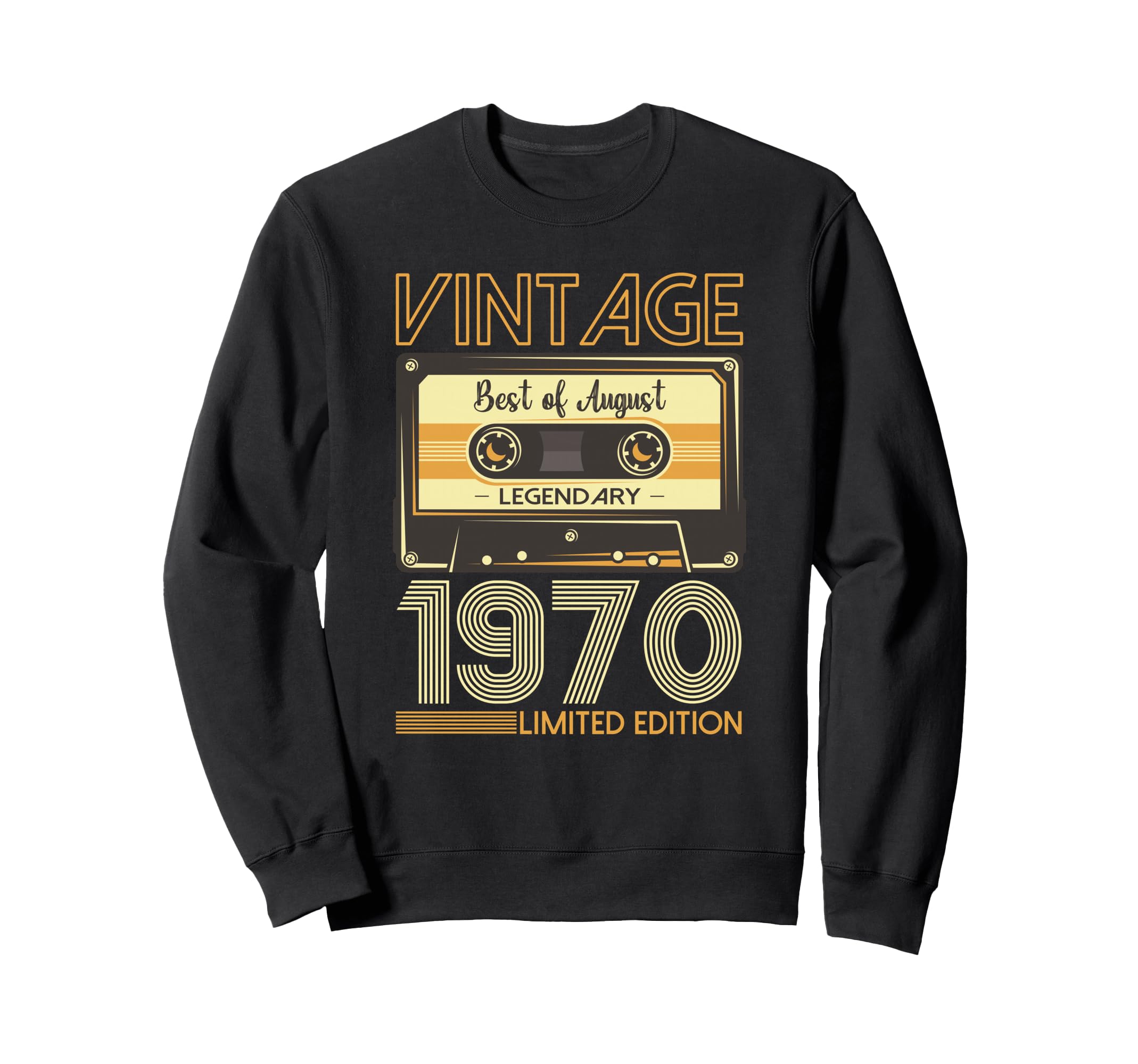 56Th Birthday Gift August 1970 Tape Sweatshirt - Unique Graphic Unisex - T-Shirt, Sweatshirt, Hoodie