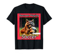 Raccoon Play Soccer T-Shirt - Minimalist Print Men Women - T-Shirt, Sweatshirt, Hoodie