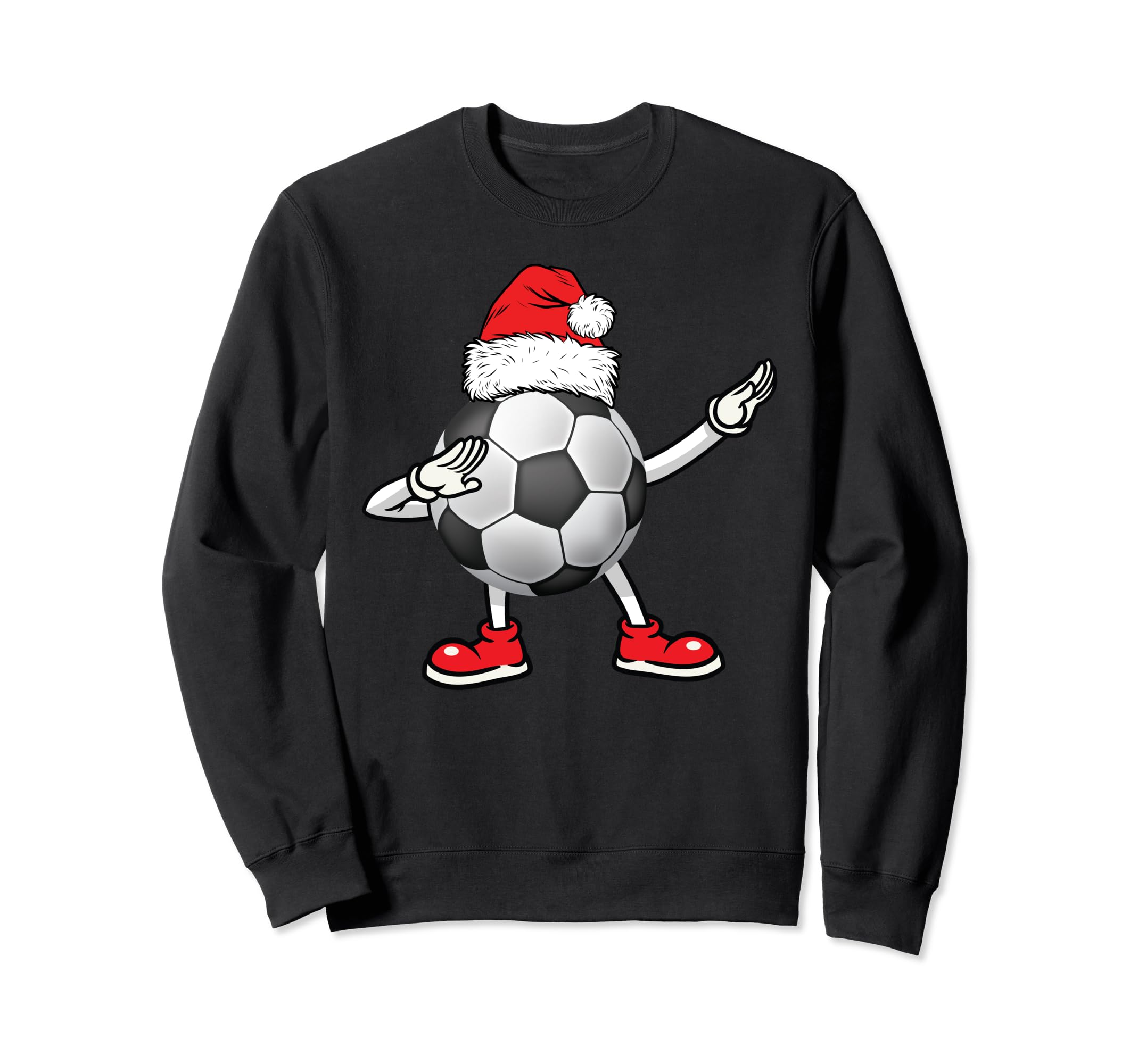 Soccer Football Santa Hat Matching Sweatshirt - Custom Art Print Men Women - T-Shirt, Sweatshirt, Hoodie