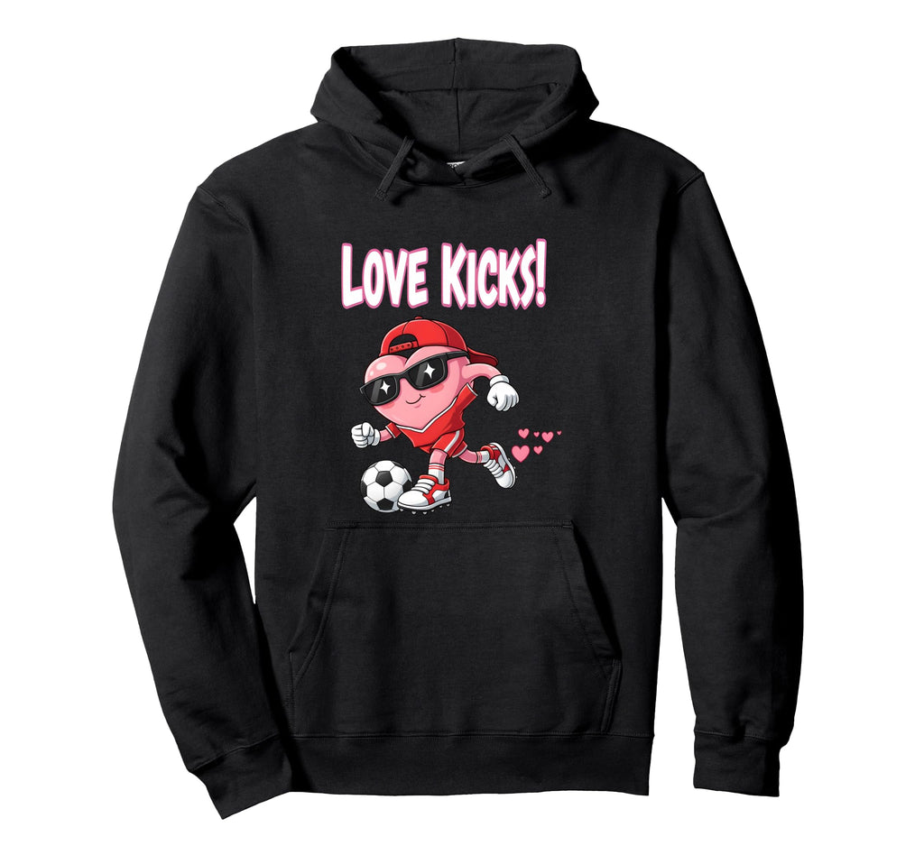 Valentine Gift Soccer Heart Sport Hoodie - Custom Art Print Unisex - T-Shirt, Sweatshirt, Hoodie