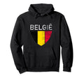 Belgium Flag Soccer Pride Belgian Hoodie - Novelty Apparel for Adults - T-Shirt, Sweatshirt, Hoodie