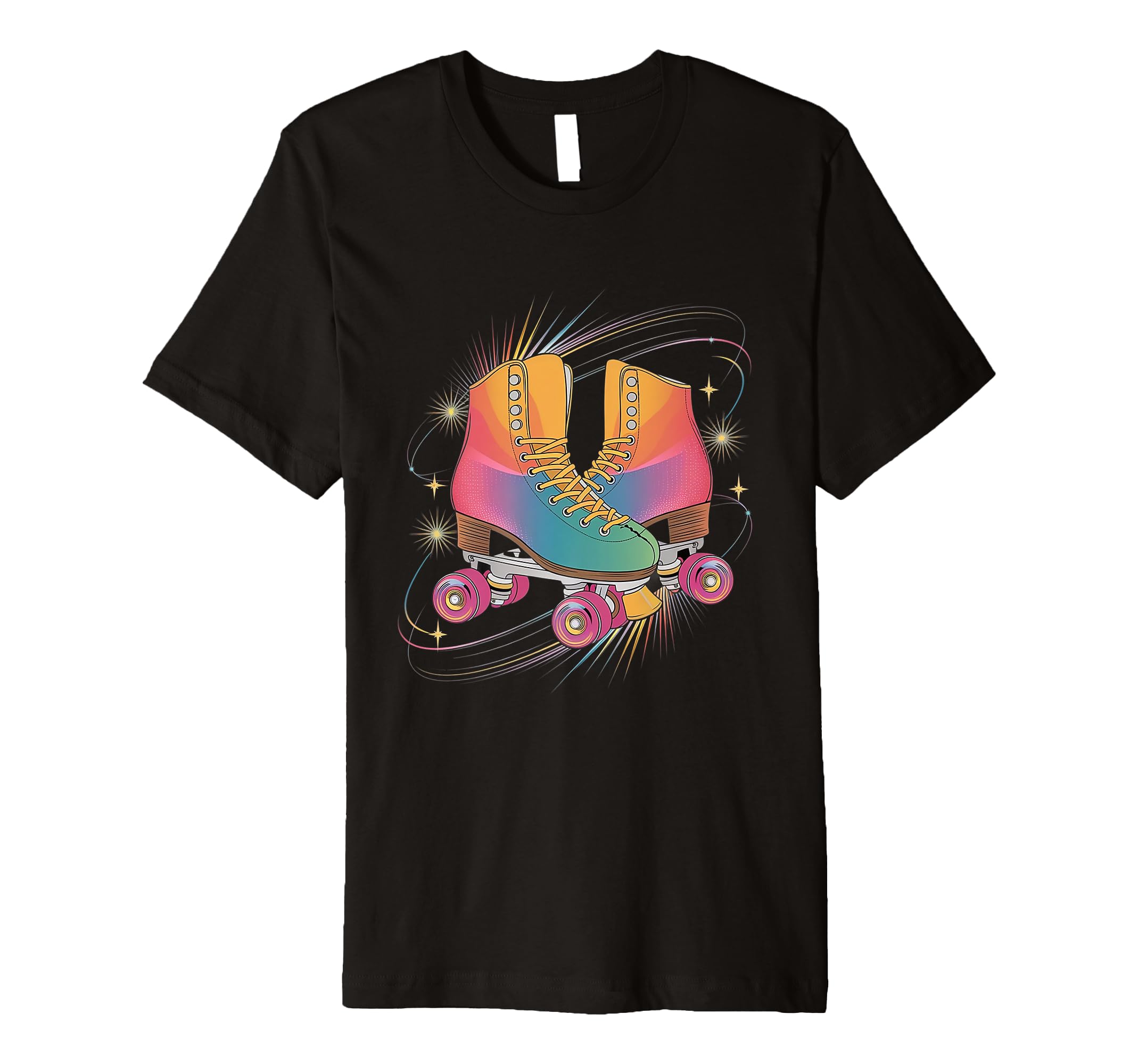 Roller Skate Vibes 80S Colorful Quad T-Shirt - Custom Art Print Unisex - T-Shirt, Sweatshirt, Hoodie