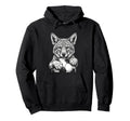 Black And White Prairie Mascot Coyote Hoodie - Streetwear Style Unisex - T-Shirt, Sweatshirt, Hoodie