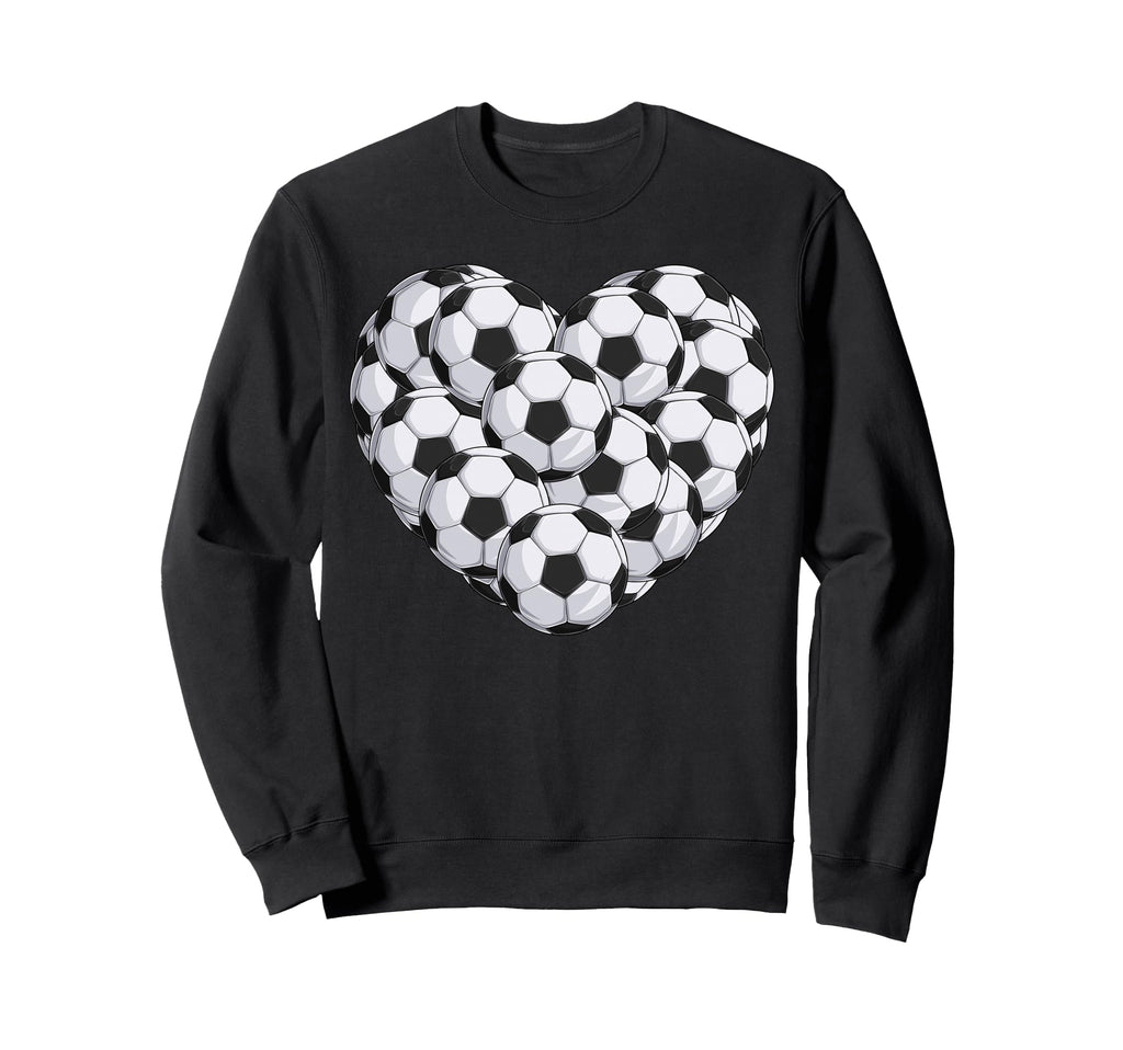 Heart Soccer Balls Sweatshirt - Trendy Graphic for Adults - T-Shirt, Sweatshirt, Hoodie