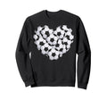 Heart Soccer Balls Sweatshirt - Trendy Graphic for Adults - T-Shirt, Sweatshirt, Hoodie