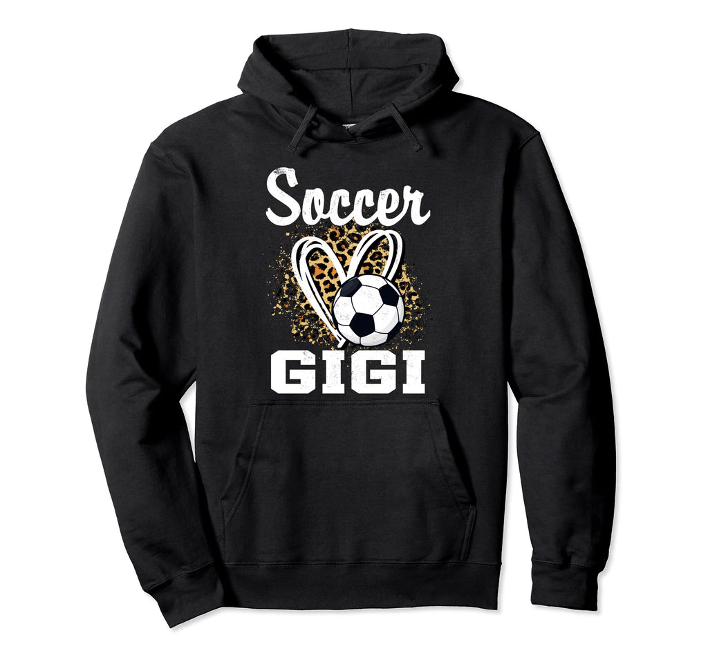 Soccer Gigi Leopard Heart Grandma Hoodie - Novelty Apparel Unisex - T-Shirt, Sweatshirt, Hoodie