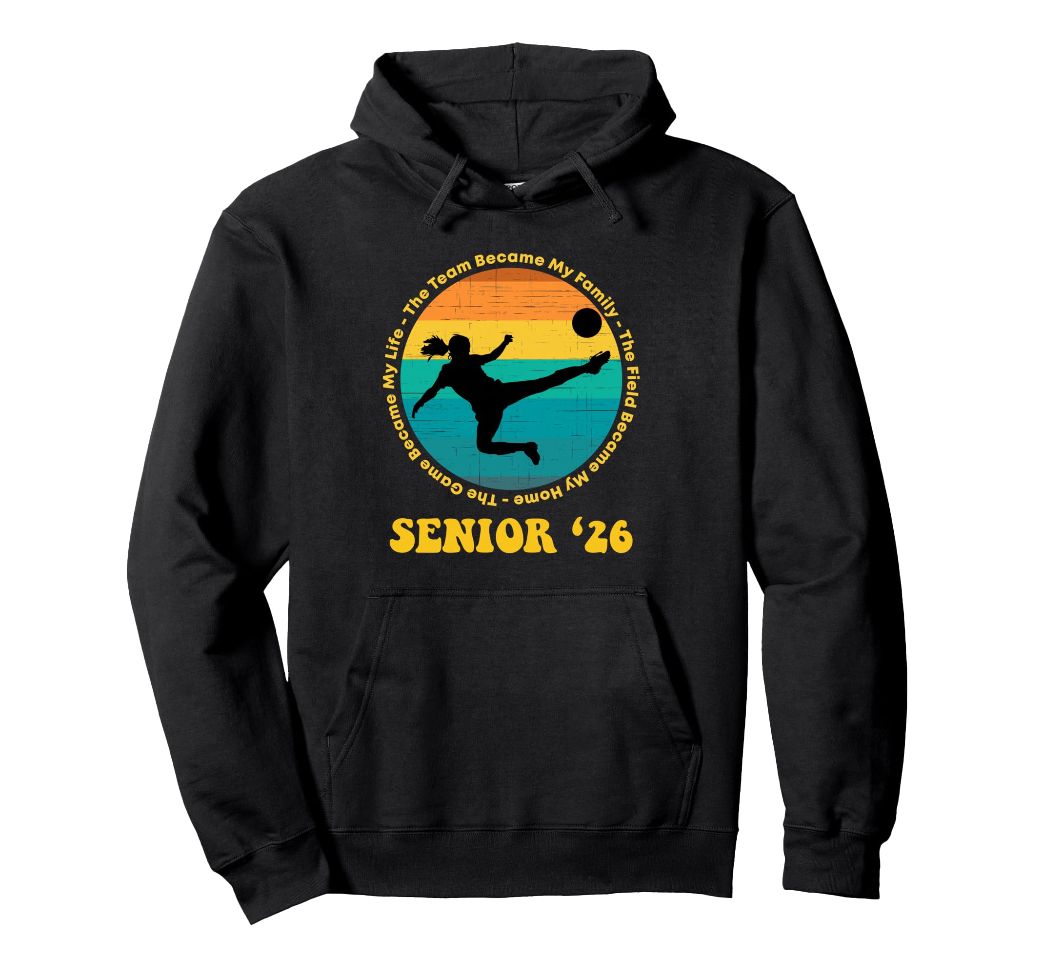 Soccer Senior Team Became My Family Hoodie - Minimalist Print Unisex - T-Shirt, Sweatshirt, Hoodie