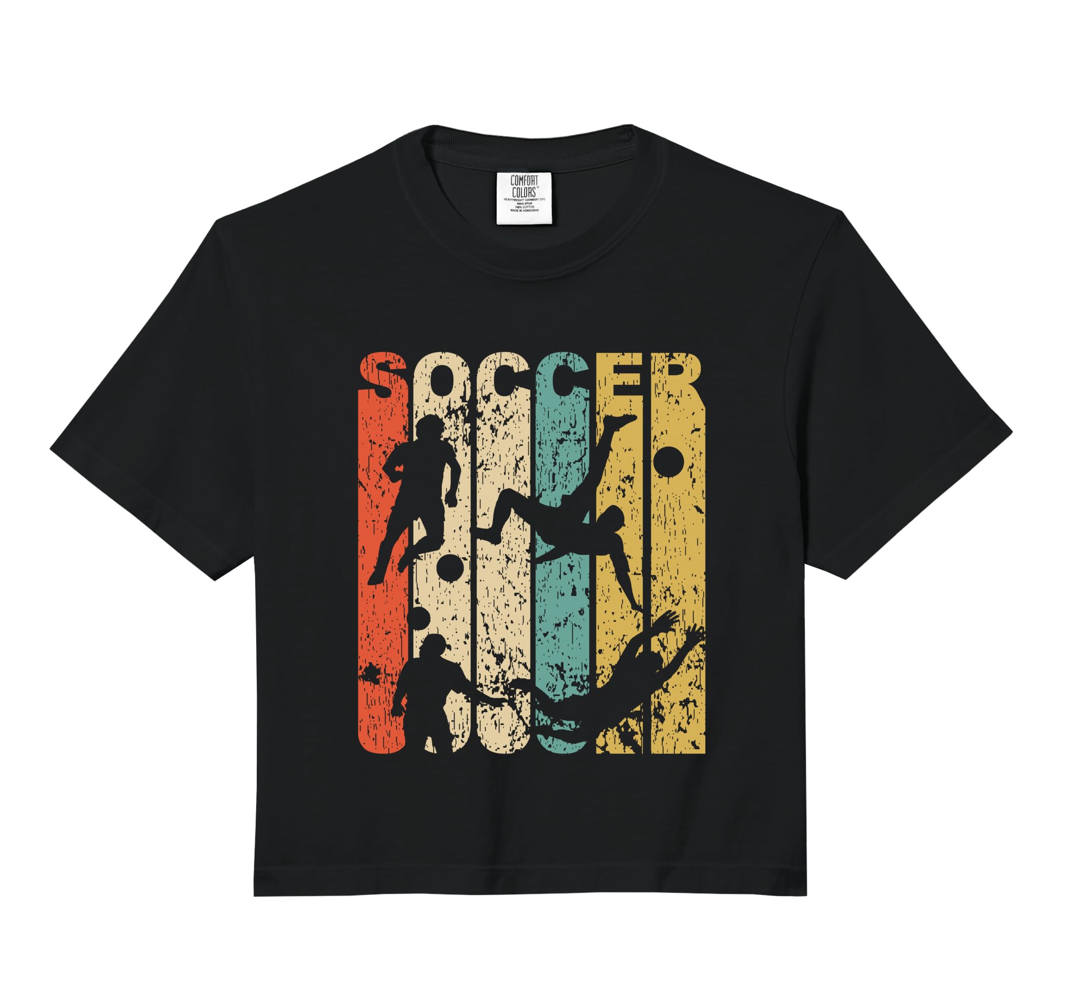 1970S Soccer Distressed Comfort Colors Sweatshirt - Novelty Apparel Unisex - T-Shirt, Sweatshirt, Hoodie