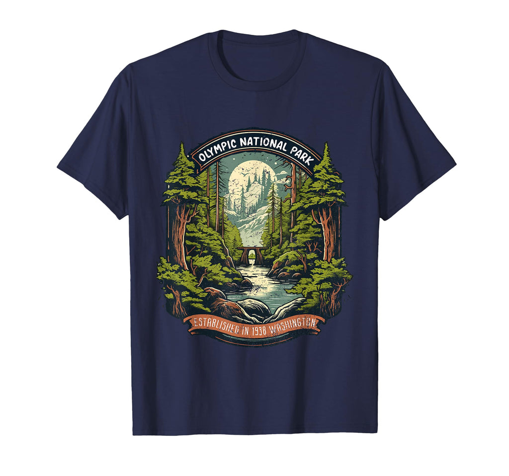 Olympic National Park Mountain T-Shirt - Unique Graphic for Adults - T-Shirt, Sweatshirt, Hoodie