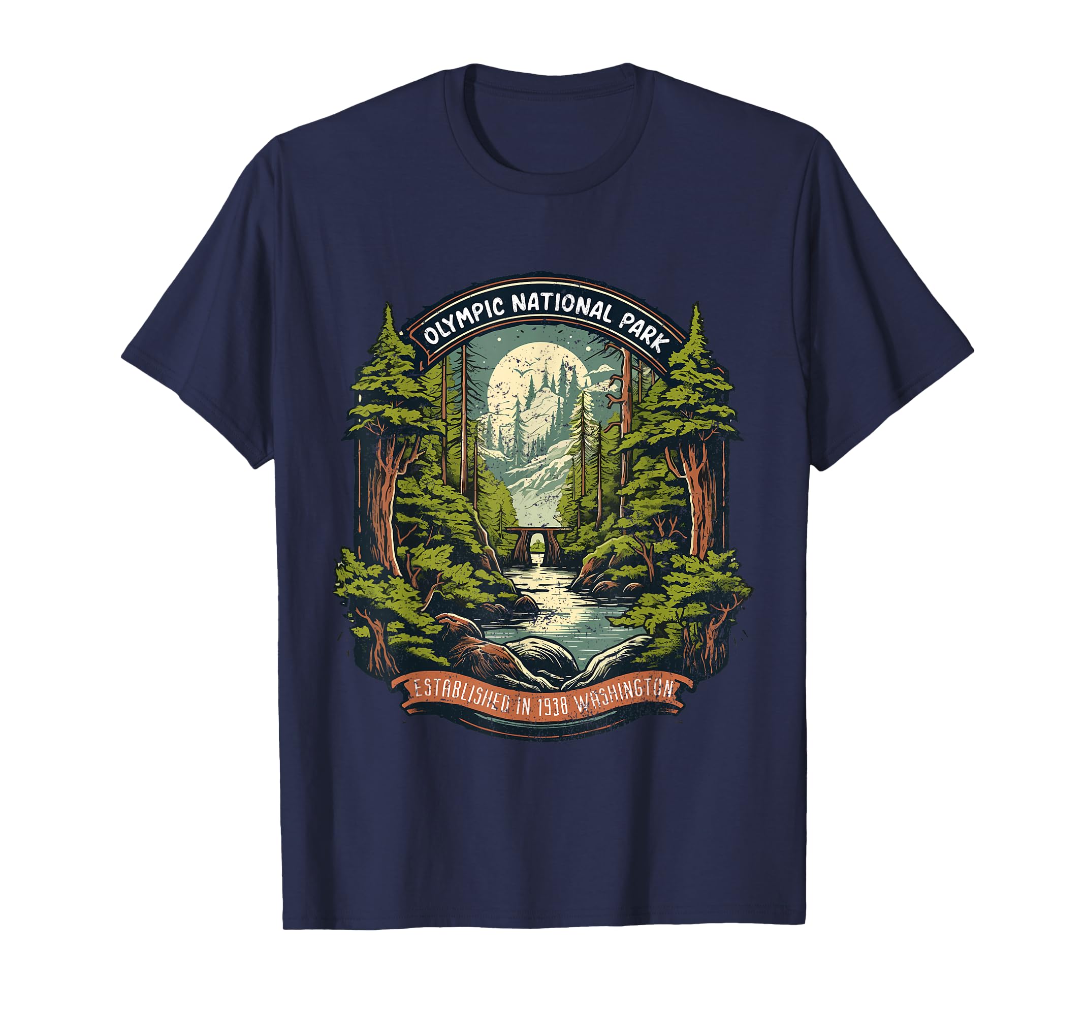 Olympic National Park Mountain T-Shirt - Unique Graphic for Adults - T-Shirt, Sweatshirt, Hoodie