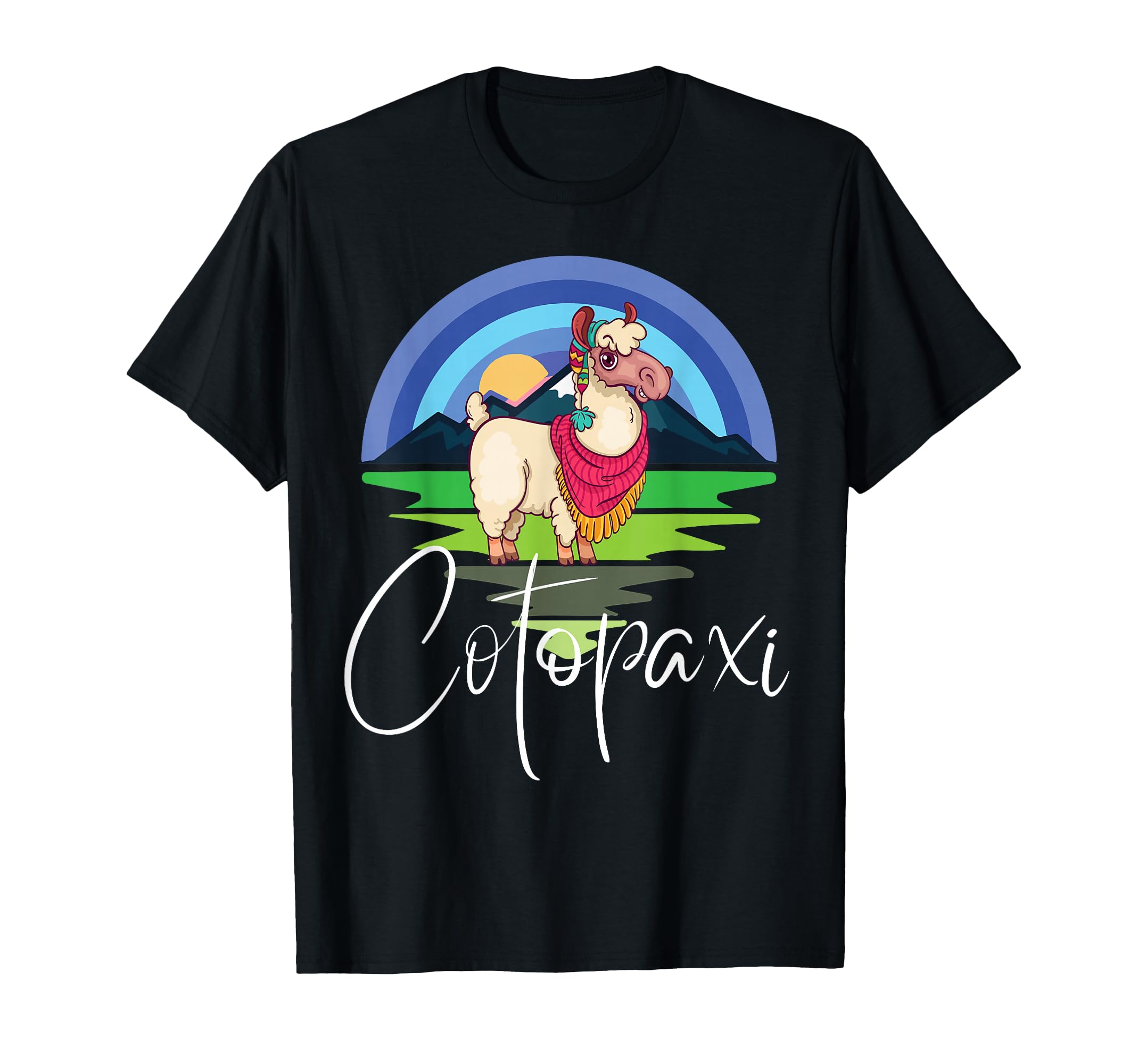 National Park Llama Cotopaxi Ecuador T-Shirt - Custom Art Print Men Women - T-Shirt, Sweatshirt, Hoodie