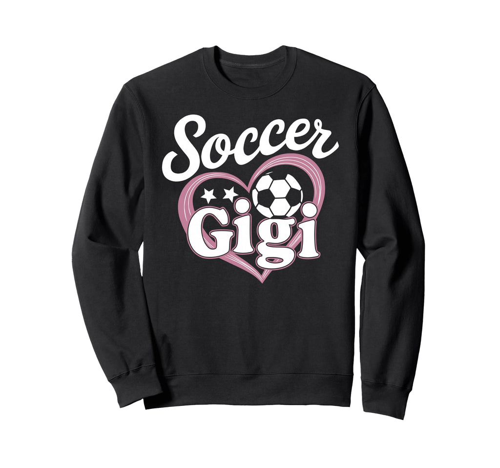 Soccer Gigi Grandma Heart Football Sweatshirt - Unique Graphic Unisex - T-Shirt, Sweatshirt, Hoodie