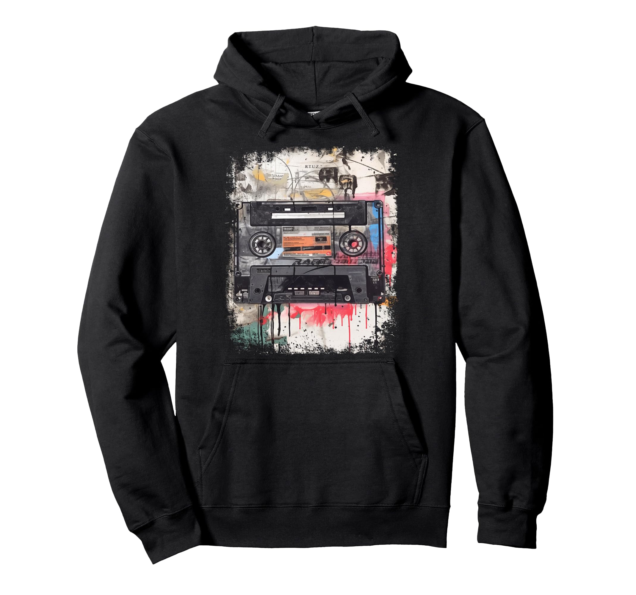 Old School Music Tape Cassette Mixtape Hoodie - Novelty Apparel Men Women - T-Shirt, Sweatshirt, Hoodie