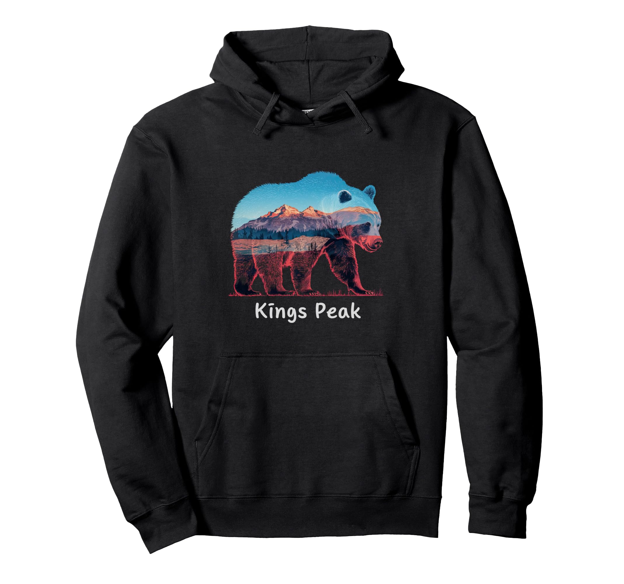 Hiking Camping Kings Peak National Park Hoodie - Unique Graphic for Adults - T-Shirt, Sweatshirt, Hoodie