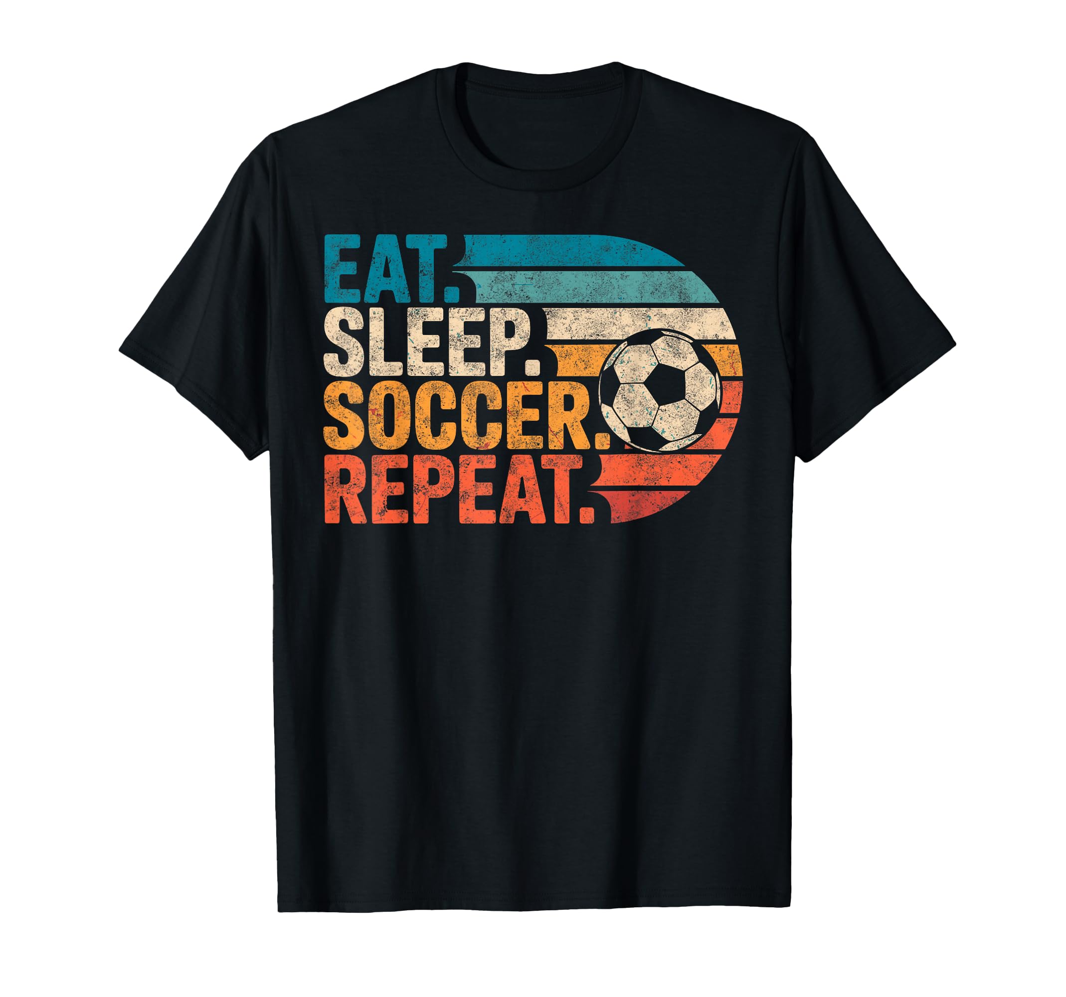Eat Sleep Soccer Repet Goalie Player T-Shirt - Novelty Apparel for Adults - T-Shirt, Sweatshirt, Hoodie