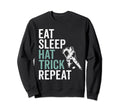 Eat Sleep Hat Trick Repeat Ice Sweatshirt - Trendy Graphic for Adults - T-Shirt, Sweatshirt, Hoodie