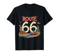 Route 66 Desert Scene Red Car T-Shirt - Graphic Print Unisex - T-Shirt, Sweatshirt, Hoodie