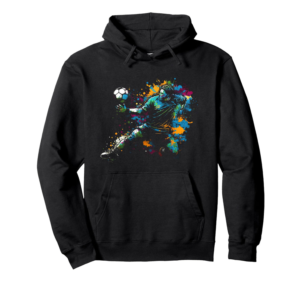 Football Goalkeeper Splash Art Hoodie - Graphic Print for Adults - T-Shirt, Sweatshirt, Hoodie