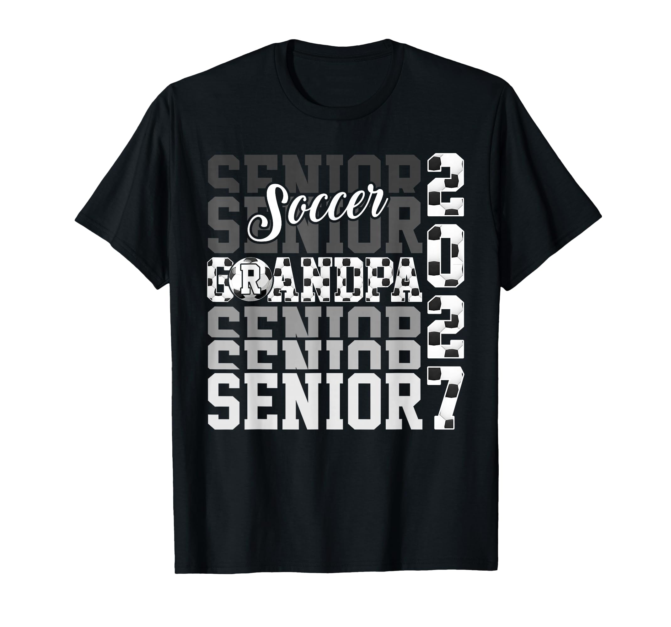 Senior 2027 Soccer Grandpa Proud Family T-Shirt - Graphic Print Unisex - T-Shirt, Sweatshirt, Hoodie