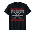 Ice Hockey Player Ice Sport Santa Puck T-Shirt - Graphic Print Unisex - T-Shirt, Sweatshirt, Hoodie