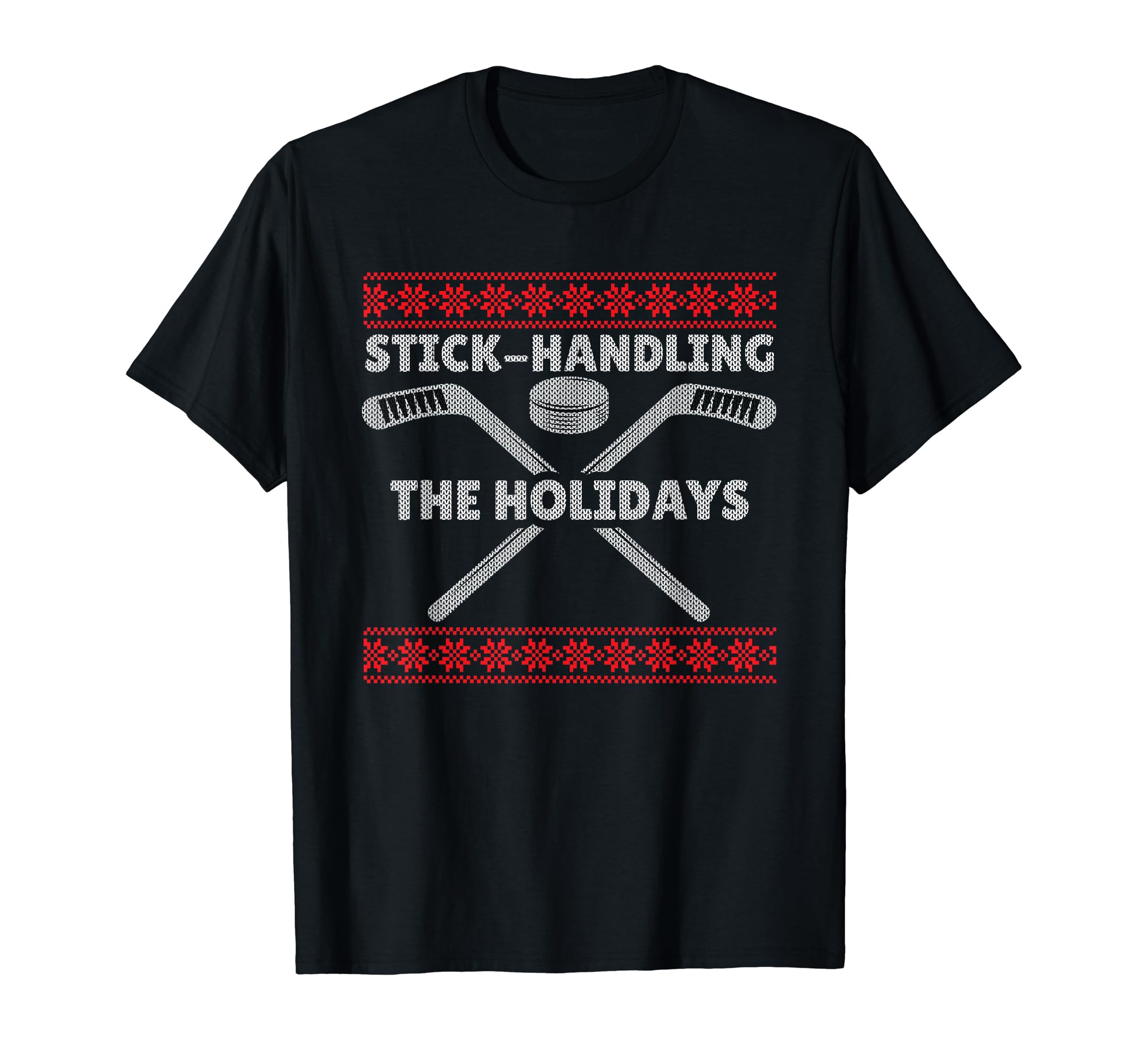 Ice Hockey Player Ice Sport Santa Puck T-Shirt - Graphic Print Unisex - T-Shirt, Sweatshirt, Hoodie