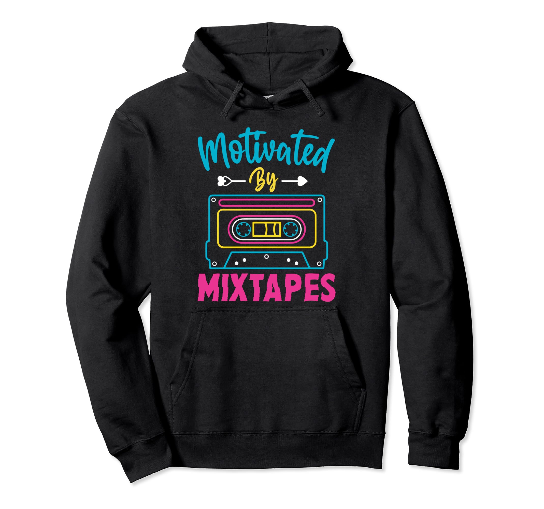 Motivated Mixtapes Music Cassette Hoodie - Minimalist Print Men Women - T-Shirt, Sweatshirt, Hoodie