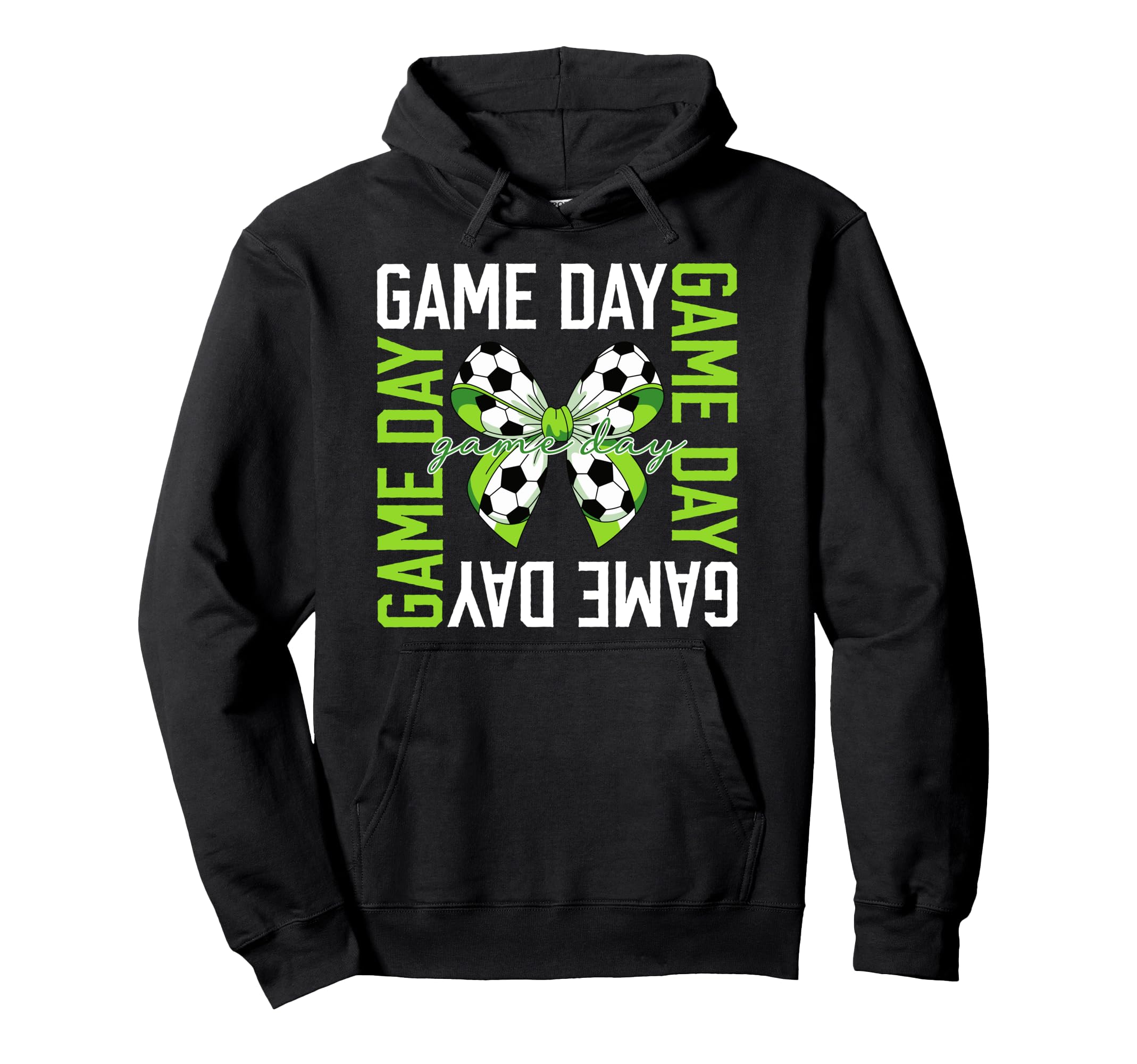 Game Day Soccer Bow Soccer Game Day Hoodie - Minimalist Print Men Women - T-Shirt, Sweatshirt, Hoodie