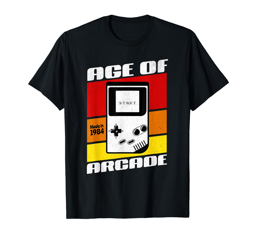 Age Arcade 1984 Gaming Handheld T-Shirt - Trendy Graphic for Adults - T-Shirt, Sweatshirt, Hoodie