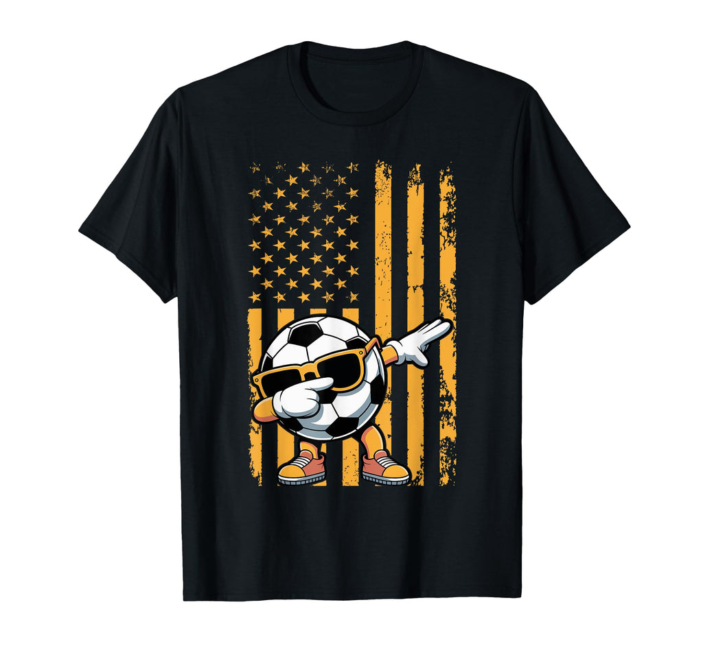 Sports American Flag Dabbing T-Shirt - Casual Everyday Wear for Adults - T-Shirt, Sweatshirt, Hoodie