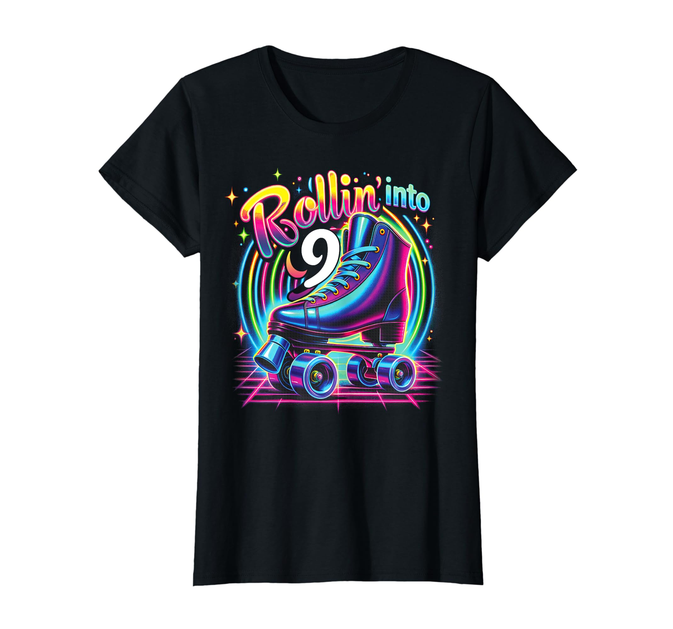 Roller Skate 9Th Birthday Roller T-Shirt - Fun Novelty Design for Adults - T-Shirt, Sweatshirt, Hoodie