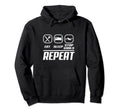 Eat Sleep Stop Goals Repeat Soccer Hoodie - Aesthetic Graphic Men Women - T-Shirt, Sweatshirt, Hoodie