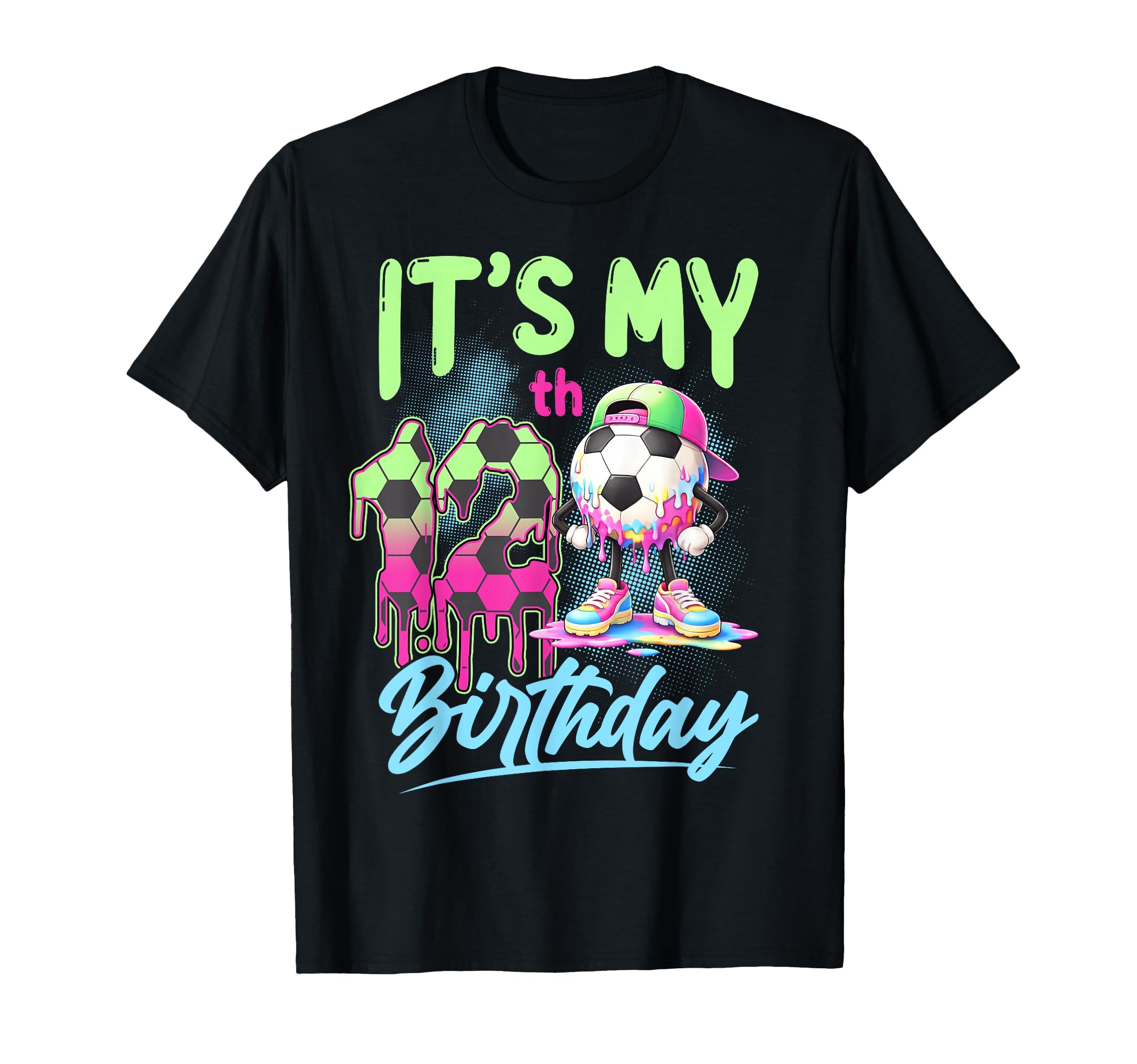 Its My 12Th Birthday Soccer Ball 12 T-Shirt - Minimalist Print for Adults - T-Shirt, Sweatshirt, Hoodie
