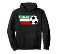 Italy Soccer Italian Flag Colors Soccer Hoodie - Minimalist Print Men Women - T-Shirt, Sweatshirt, Hoodie
