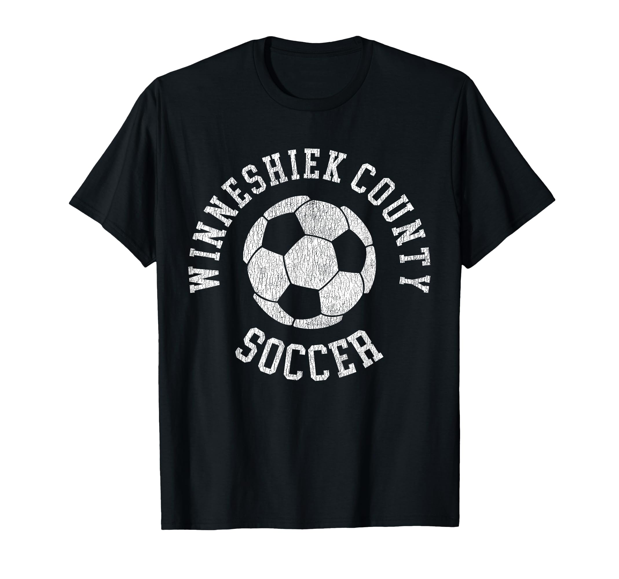Winneshiek County Soccer Distressed 90S T-Shirt - Trendy Graphic Unisex - T-Shirt, Sweatshirt, Hoodie