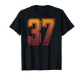 Red Orange Sports Number 37 Jersey T-Shirt - Aesthetic Graphic Men Women - T-Shirt, Sweatshirt, Hoodie