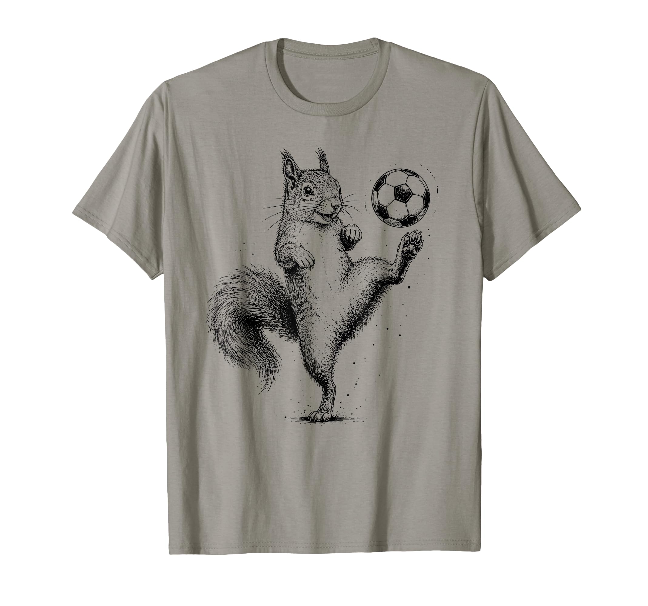 Funny Squirrel Playing Soccer Ball T-Shirt - Aesthetic Graphic Unisex - T-Shirt, Sweatshirt, Hoodie