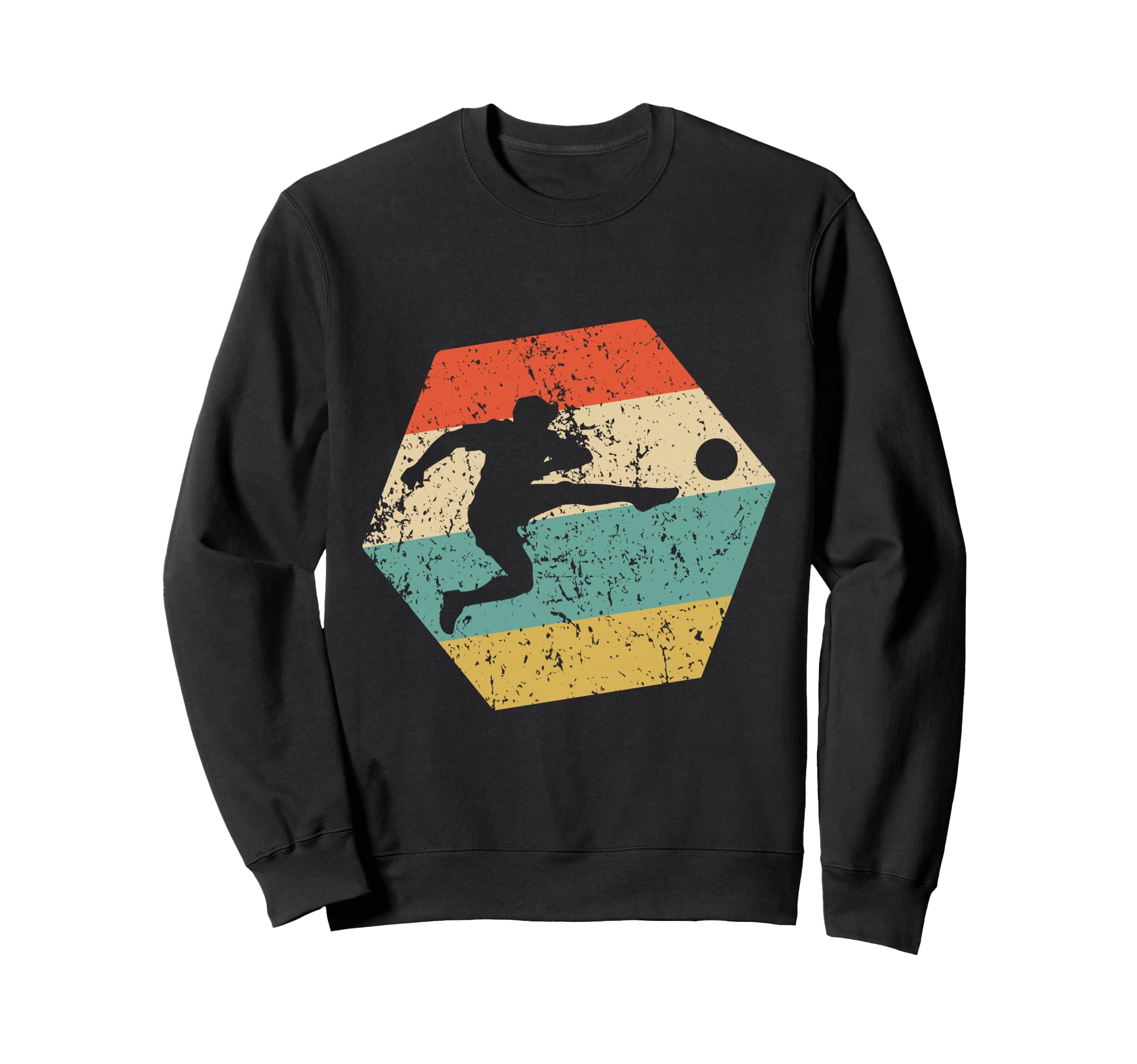 Soccer Distressed Hexagon Soccer Sweatshirt - Streetwear Style for Adults - T-Shirt, Sweatshirt, Hoodie