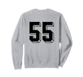 Number 55 Backside 80S 90S Team Sweatshirt - Aesthetic Graphic Men Women - T-Shirt, Sweatshirt, Hoodie
