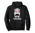 Soccer Team Mama Messy Bun Soccer Hoodie - Custom Art Print for Adults - T-Shirt, Sweatshirt, Hoodie