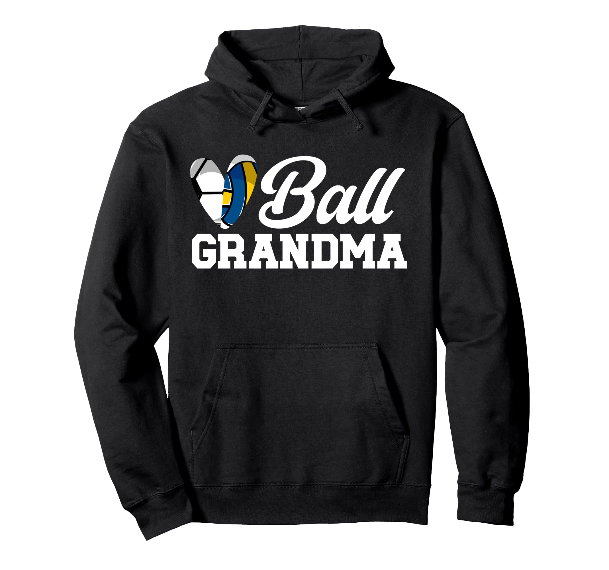 Ball Grandma Heart Volleyball Soccer Hoodie - Casual Everyday Wear Unisex - T-Shirt, Sweatshirt, Hoodie
