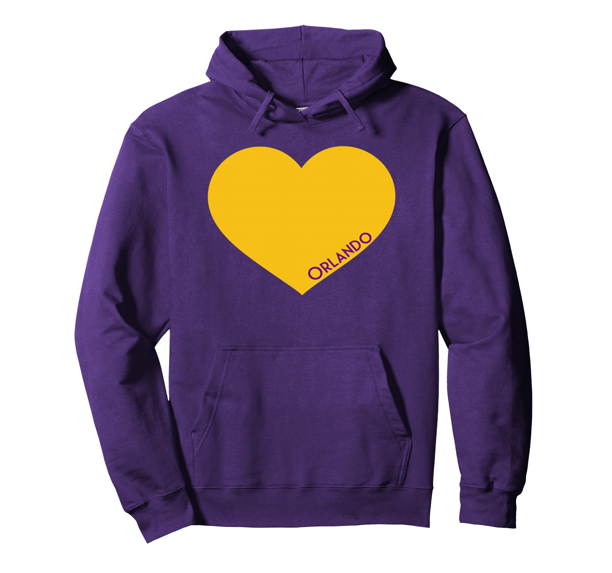 Orlando Soccer City Fan Color Heart Hoodie - Novelty Apparel Unisex - T-Shirt, Sweatshirt, Hoodie
